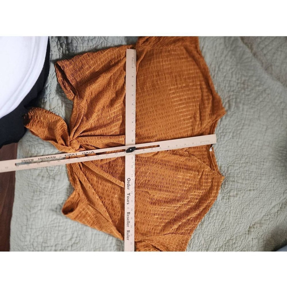 Zara Burnt Orange Blouse. - Picture 3 of 5